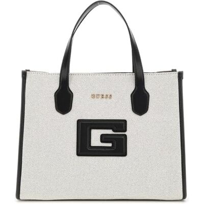 Guess G Status Compartment Tote Natural/Black - Publicité Guess G Status Compartment Tote Natural/Black - Publicité