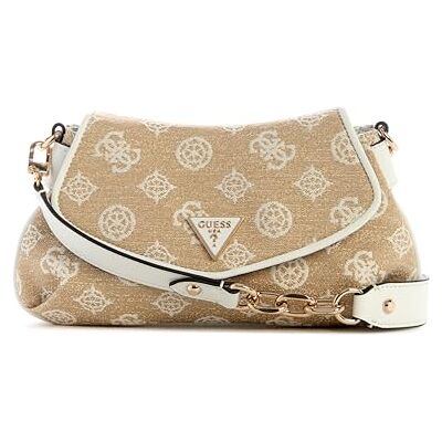 Guess Beyza Flap Shoulder Bag White Logo - Publicité Guess Beyza Flap Shoulder Bag White Logo - Publicité