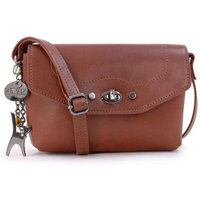 Tigi Collection Handbags Petit Sac Bandoulière Femme Cuir Sac à Main Sac Porté Croisé Avec Bandoulière Réglable FLORENCE Tanne - Publicité Tigi Collection Handbags Petit Sac Bandoulière Femme Cuir Sac à Main Sac Porté Croisé Avec Bandoulière Réglable FLORENCE Tanne - Publicité