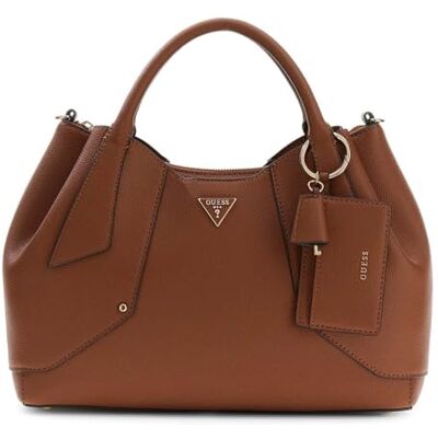 Guess sac à main sac à épaule bandoulière Darcy Girlfriend Satchel Cognac brun - Publicité Guess sac à main sac à épaule bandoulière Darcy Girlfriend Satchel Cognac brun - Publicité