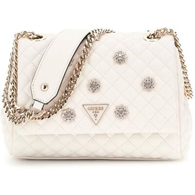 Guess Everlee Convertible Xbody Flap Bag Creme White - Publicité Guess Everlee Convertible Xbody Flap Bag Creme White - Publicité