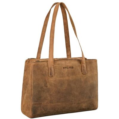 STILORD Sac à Main Cabas Femmes Cuir Sacoche Bandoulière Élégant Tote Bag Grand Sac Besace pour Travail Shopping en Cuir Véritable Couleur:Torino Marron - Publicité STILORD Sac à Main Cabas Femmes Cuir Sacoche Bandoulière Élégant Tote Bag Grand Sac Besace pour Travail Shopping en Cuir Véritable Couleur:Torino Marron - Publicité