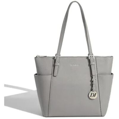 David Jones Sac à Main Shopping Femme Cabas Fourre-Tout Porté Epaule Cuir PU Anse Longue Shopper Capacité Taille Moyenne Sac Ville Elégant Gris - Publicité David Jones Sac à Main Shopping Femme Cabas Fourre-Tout Porté Epaule Cuir PU Anse Longue Shopper Capacité Taille Moyenne Sac Ville Elégant Gris - Publicité