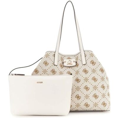 Guess sac shopper sac d’accessoires Neda Large 2 in 1 Tote Bag Creme White Logo beige - Publicité Guess sac shopper sac d’accessoires Neda Large 2 in 1 Tote Bag Creme White Logo beige - Publicité