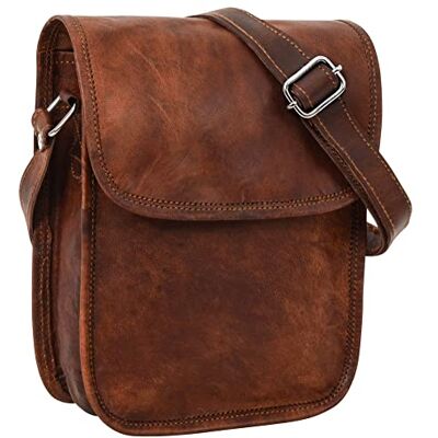Gusti Leder Gusti Cuir nature Sac à main „Tamara" Sac à bandoulière besace pratique vintage Taille Moyenne unisexe en cuir de chèvre Marron - Publicité Gusti Leder Gusti Cuir nature Sac à main „Tamara" Sac à bandoulière besace pratique vintage Taille Moyenne unisexe en cuir de chèvre Marron - Publicité