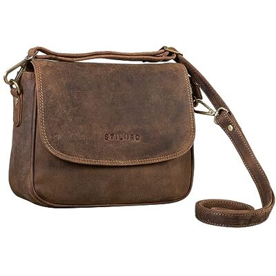 STILORD '' Sac à Main Rétro en Cuir Femme Petit Sac à Bandoulière Vintage Crossbody Bag Élégant Pochette Classique Cuir Véritable, Couleur:Marron Moyen - Publicité STILORD '' Sac à Main Rétro en Cuir Femme Petit Sac à Bandoulière Vintage Crossbody Bag Élégant Pochette Classique Cuir Véritable, Couleur:Marron Moyen - Publicité