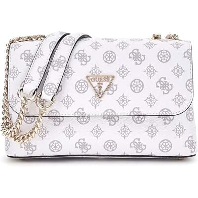 Guess Eco Erica Convertible Crossbody Flap White Logo - Publicité Guess Eco Erica Convertible Crossbody Flap White Logo - Publicité