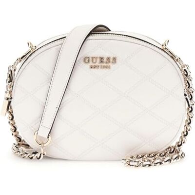 Guess Tamsin Double Zip Crossbody Bag Cream White - Publicité Guess Tamsin Double Zip Crossbody Bag Cream White - Publicité