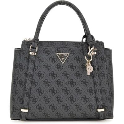 Guess Eco Erica 2 Compartment Satchel Coal Logo - Publicité Guess Eco Erica 2 Compartment Satchel Coal Logo - Publicité