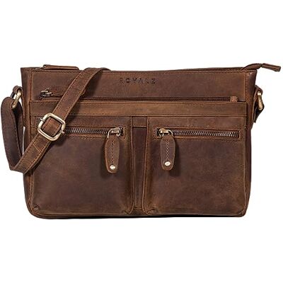 ROYALZ 'Dakota' Sac à Bandoulière Vintage pour Femme Petit Sac en Cuir Sac à Main, Couleur:Nevada Marron - Publicité ROYALZ 'Dakota' Sac à Bandoulière Vintage pour Femme Petit Sac en Cuir Sac à Main, Couleur:Nevada Marron - Publicité