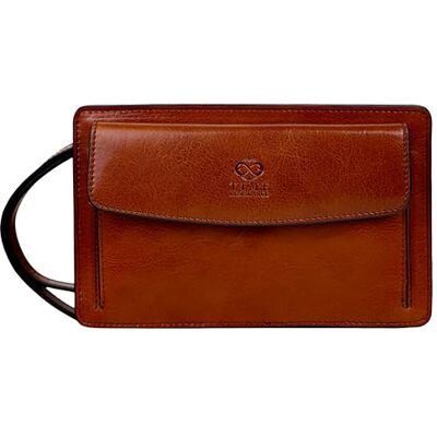 Time Resistance Pochette en cuir pour homme Sac de poignet fait à la main en Italie - Publicité Time Resistance Pochette en cuir pour homme Sac de poignet fait à la main en Italie - Publicité