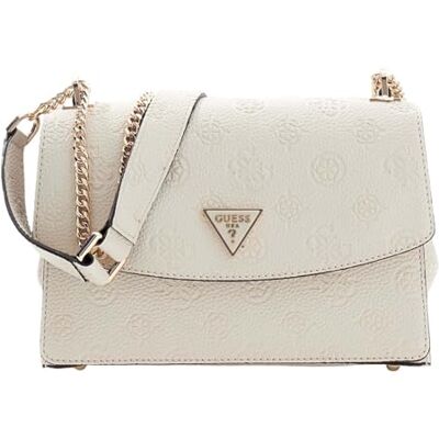 Guess sac à épaule bandoulière Cresidia II Convertible Xbody Flap Bag Cream White Logo écru - Publicité Guess sac à épaule bandoulière Cresidia II Convertible Xbody Flap Bag Cream White Logo écru - Publicité