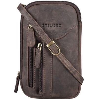 STILORD Lane 3-en-1 Sac Portable Bandoulière Cuir Pochette Ceinture Sacoche de Poignet Vintage Crossbody Bag Petit Sac Croisé Téléphpne Cuir Véritable Couleur:Marron foncé - Publicité STILORD Lane 3-en-1 Sac Portable Bandoulière Cuir Pochette Ceinture Sacoche de Poignet Vintage Crossbody Bag Petit Sac Croisé Téléphpne Cuir Véritable Couleur:Marron foncé - Publicité