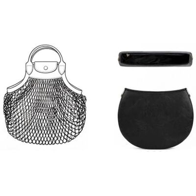 GBZHMCASE Organisateur de Sac à Main pour Longchamp Filet, Doublure de Sac en Filet(Insert Large Black) - Publicité GBZHMCASE Organisateur de Sac à Main pour Longchamp Filet, Doublure de Sac en Filet(Insert Large Black) - Publicité