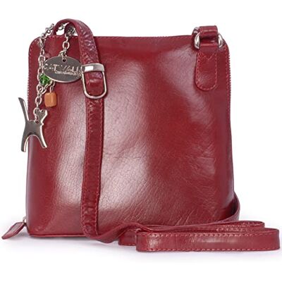 Tigi Collection Handbags Sac Bandoulière Femme Cuir Sac à Main Moyen Avec Bandoulière Réglable Crossbody Bag ELEANOR Rouge - Publicité Tigi Collection Handbags Sac Bandoulière Femme Cuir Sac à Main Moyen Avec Bandoulière Réglable Crossbody Bag ELEANOR Rouge - Publicité