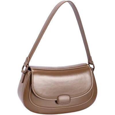 David Jones Sac à main Femme Ville Sac porté travers Similicuir lisse Taille Petite Chic Elégant Soirée (Cocoa Brown) - Publicité David Jones Sac à main Femme Ville Sac porté travers Similicuir lisse Taille Petite Chic Elégant Soirée (Cocoa Brown) - Publicité