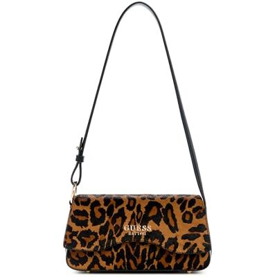 Guess sac à épaule Domitilla Flap Shoulder Bag Leopard brun - Publicité Guess sac à épaule Domitilla Flap Shoulder Bag Leopard brun - Publicité