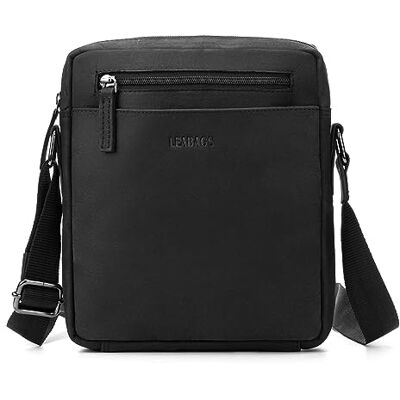 LEABAGS Sac à bandoulière en cuir pour homme I Messenger Bag avec bandoulière I Sac de travail I Sac de bureau I Sac à main I Sac de voyage I Sac pour tablette I Cuir fait main I Nature Noir - Publicité LEABAGS Sac à bandoulière en cuir pour homme I Messenger Bag avec bandoulière I Sac de travail I Sac de bureau I Sac à main I Sac de voyage I Sac pour tablette I Cuir fait main I Nature Noir - Publicité