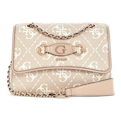 Guess Izzy Convertible Xbody Flap Bag Sand Logo - Publicité Guess Izzy Convertible Xbody Flap Bag Sand Logo - Publicité