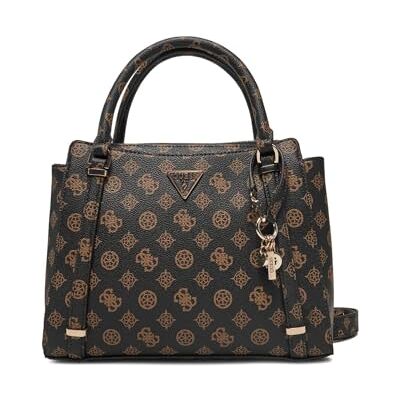 Guess Eco Erica 2 Compartment Satchel Mocha Logo - Publicité Guess Eco Erica 2 Compartment Satchel Mocha Logo - Publicité
