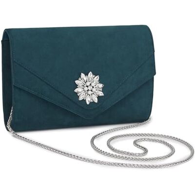 Miss Lulu Pochette femme élégante strass et simili-suede pour mariage,Clutch cérémonie avec chaîne amovible,Sac soirée polyvalent pour fêtes et événements chic - Publicité Miss Lulu Pochette femme élégante strass et simili-suede pour mariage,Clutch cérémonie avec chaîne amovible,Sac soirée polyvalent pour fêtes et événements chic - Publicité