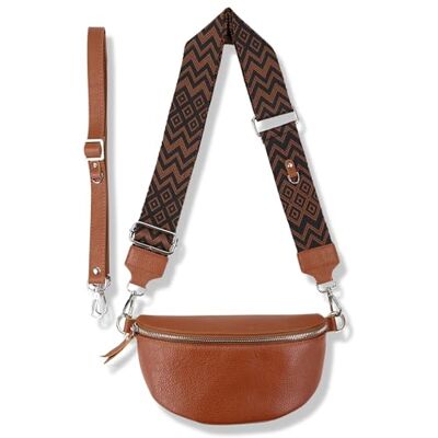 Blade Sac Banane pour Femme en Cuir véritable élégant avec 2 Bretelles réglables Amovibles Poche Poitrine pour Femme, Marron-Option-1, M - Publicité Blade Sac Banane pour Femme en Cuir véritable élégant avec 2 Bretelles réglables Amovibles Poche Poitrine pour Femme, Marron-Option-1, M - Publicité