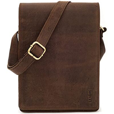 LEABAGS Sac bandoulière en cuir pour hommes et femmes Sac messager avec bandoulière Sac à bandoulière Sac de travail Sac de transport Sac à main Cuir véritable Naturel brun foncé - Publicité LEABAGS Sac bandoulière en cuir pour hommes et femmes Sac messager avec bandoulière Sac à bandoulière Sac de travail Sac de transport Sac à main Cuir véritable Naturel brun foncé - Publicité