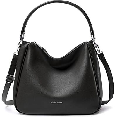 David Jones Sac à Main Hobo Femme Sac Porté Epaule Bandoulière Simili Cuir PU Cabas Fourre-Tout Taille Moyenne avec Poignée Anse Longue Mode Ville Classique Pratique Elégant Noir - Publicité David Jones Sac à Main Hobo Femme Sac Porté Epaule Bandoulière Simili Cuir PU Cabas Fourre-Tout Taille Moyenne avec Poignée Anse Longue Mode Ville Classique Pratique Elégant Noir - Publicité
