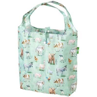 ECO CHIC Sac de courses léger pliable réutilisable Sac fourre-tout résistant à l'eau - Publicité ECO CHIC Sac de courses léger pliable réutilisable Sac fourre-tout résistant à l'eau - Publicité