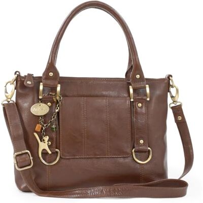 Tigi Collection Handbags Grand Sac Porté Èpaule Femme Cuir Sac Cabas Tote Bag Avec Bandoulière Réglable et Détachable GALLERY Marron - Publicité Tigi Collection Handbags Grand Sac Porté Èpaule Femme Cuir Sac Cabas Tote Bag Avec Bandoulière Réglable et Détachable GALLERY Marron - Publicité