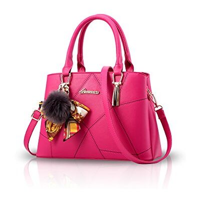 NICOLE & DORIS Sac a Main Femme Sac Epaule Sac à Bandoulière PU Cuir Sac Fourre Tout Pochette Sac Sacoche Mode Rose Rouge - Publicité NICOLE & DORIS Sac a Main Femme Sac Epaule Sac à Bandoulière PU Cuir Sac Fourre Tout Pochette Sac Sacoche Mode Rose Rouge - Publicité