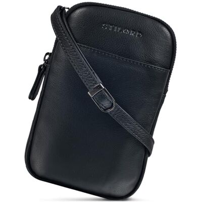 STILORD '' Sac Bandoulière Poitrine Cuir Vintage Sacoche Téléphone Porté a l'Épaule Petit Sac Croisé Crossbody Bag Pochette pour Smartphone Cuir Véritable, Couleur:Noir - Publicité STILORD '' Sac Bandoulière Poitrine Cuir Vintage Sacoche Téléphone Porté a l'Épaule Petit Sac Croisé Crossbody Bag Pochette pour Smartphone Cuir Véritable, Couleur:Noir - Publicité