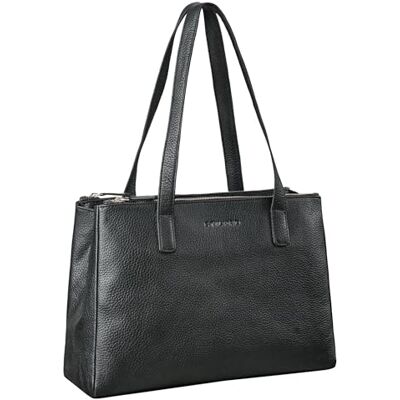 STILORD Sac à Main Cabas Femmes Cuir Sacoche Bandoulière Élégant Tote Bag Grand Sac Besace pour Travail Shopping en Cuir Véritable Couleur:Noir - Publicité STILORD Sac à Main Cabas Femmes Cuir Sacoche Bandoulière Élégant Tote Bag Grand Sac Besace pour Travail Shopping en Cuir Véritable Couleur:Noir - Publicité