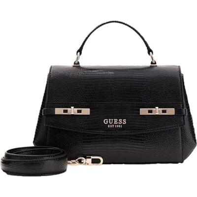 Guess sac à épaule bandoulière sac à main Melinda Top Handle Flap Bag Black noir - Publicité Guess sac à épaule bandoulière sac à main Melinda Top Handle Flap Bag Black noir - Publicité