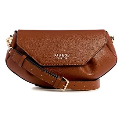 Guess sac à épaule bandoulière Amorette Flap Crossbody Cognac brun - Publicité Guess sac à épaule bandoulière Amorette Flap Crossbody Cognac brun - Publicité