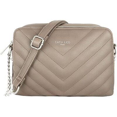 CRAZYCHIC Sac Bandoulière Matelassé Femme Petit Sac à Main Chaîne Porté Epaule Cuir PU Pochette Rectangle 2 Compartiments Zip Besace Sacoche Ville Shopping Soirée Tendance Beige - Publicité CRAZYCHIC Sac Bandoulière Matelassé Femme Petit Sac à Main Chaîne Porté Epaule Cuir PU Pochette Rectangle 2 Compartiments Zip Besace Sacoche Ville Shopping Soirée Tendance Beige - Publicité