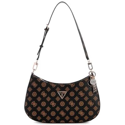 Guess Noelle Top Zip Shoulder Bag Mocha Logo - Publicité Guess Noelle Top Zip Shoulder Bag Mocha Logo - Publicité