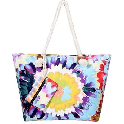 DonDon Grand sac de plage hydrofuge avec fermeture à glissière Sac shopping à bandoulière Aquarelle Life - Publicité DonDon Grand sac de plage hydrofuge avec fermeture à glissière Sac shopping à bandoulière Aquarelle Life - Publicité