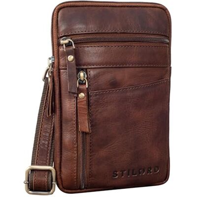 STILORD Pochette Poitrine Cuir Vintage Sac de Ceinture pour Téléphone Porté a l'Épaule Petit Sacoche Croisé Crossbody Bag Cuir Véritable Couleur:Porto Cognac - Publicité STILORD Pochette Poitrine Cuir Vintage Sac de Ceinture pour Téléphone Porté a l'Épaule Petit Sacoche Croisé Crossbody Bag Cuir Véritable Couleur:Porto Cognac - Publicité