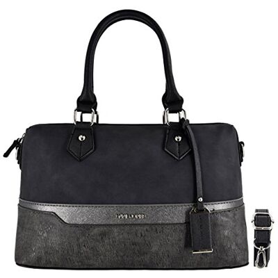 David Jones Sac à Main Polochon Bowling Femme Sac Multicolore à Bandes Cuir PU Nubuck Paillette Cabas Fourre-Tout Porté Epaule Bandoulière Sac Ville Chic Elegant Mode Dame Fille Noir - Publicité David Jones Sac à Main Polochon Bowling Femme Sac Multicolore à Bandes Cuir PU Nubuck Paillette Cabas Fourre-Tout Porté Epaule Bandoulière Sac Ville Chic Elegant Mode Dame Fille Noir - Publicité