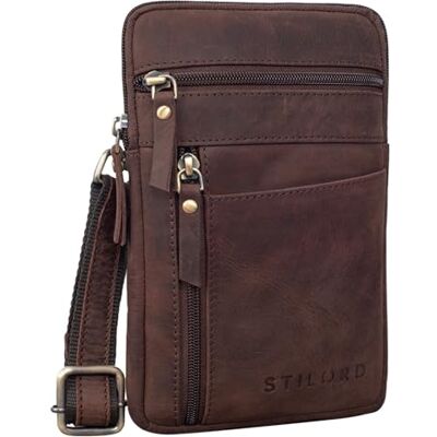 STILORD '' Pochette Poitrine Cuir Vintage Sac de Ceinture pour Téléphone Porté a l'Épaule Petit Sacoche Croisé Crossbody Bag Cuir Véritable, Couleur:Montero Marron - Publicité STILORD '' Pochette Poitrine Cuir Vintage Sac de Ceinture pour Téléphone Porté a l'Épaule Petit Sacoche Croisé Crossbody Bag Cuir Véritable, Couleur:Montero Marron - Publicité