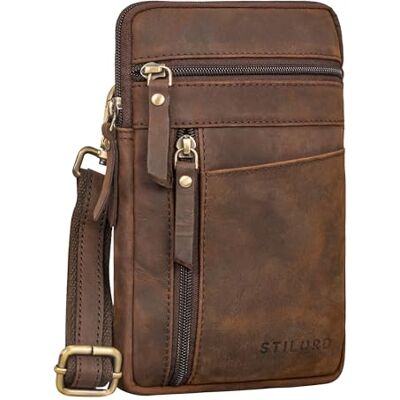 STILORD Pochette Poitrine Cuir Vintage Sac de Ceinture pour Téléphone Porté a l'Épaule Petit Sacoche Croisé Crossbody Bag Cuir Véritable Couleur:Zamora Marron - Publicité STILORD Pochette Poitrine Cuir Vintage Sac de Ceinture pour Téléphone Porté a l'Épaule Petit Sacoche Croisé Crossbody Bag Cuir Véritable Couleur:Zamora Marron - Publicité