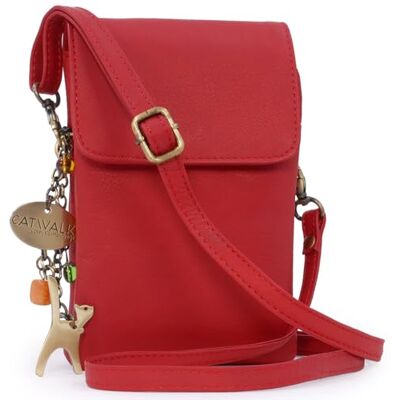 Tigi Collection Handbags Petit Sac Bandoulière Femme en Cuir Pochette Téléphone Portable Sacoche Avec Bandoulière Réglable Rouge - Publicité Tigi Collection Handbags Petit Sac Bandoulière Femme en Cuir Pochette Téléphone Portable Sacoche Avec Bandoulière Réglable Rouge - Publicité