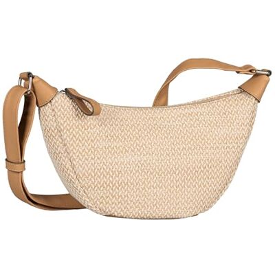 Tom Tailor Denim TOM TAILOR Liriel Raffia, Bandoulière Femme, Beige, M - Publicité Tom Tailor Denim TOM TAILOR Liriel Raffia, Bandoulière Femme, Beige, M - Publicité