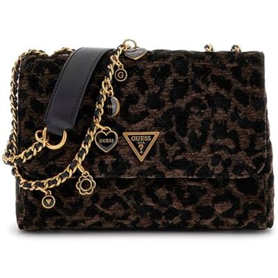 Guess sac à épaule bandoulière Giully II 2 Compartment Convertible Flap Dark Logo noir - Publicité Guess sac à épaule bandoulière Giully II 2 Compartment Convertible Flap Dark Logo noir - Publicité