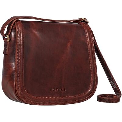 ROYALZ 'Maryland' Sac a Main Femmes Bandoulieres Petit en Cuir Véritable Sacoche Femme Modernes Èlégantes Sac de Soirée, Couleur:Marron Cognac Roma - Publicité ROYALZ 'Maryland' Sac a Main Femmes Bandoulieres Petit en Cuir Véritable Sacoche Femme Modernes Èlégantes Sac de Soirée, Couleur:Marron Cognac Roma - Publicité
