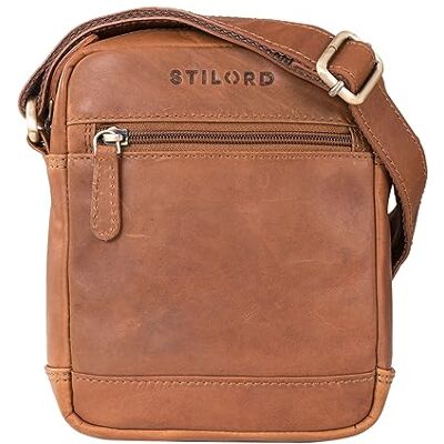 STILORD Pochette Homme Bandoulière Cuir Sac à Main Sacoche Bandoulière Téléphone Portable Sac Porté à l’Épaule en Cuir Véritable Couleur:Cognac Marron - Publicité STILORD Pochette Homme Bandoulière Cuir Sac à Main Sacoche Bandoulière Téléphone Portable Sac Porté à l’Épaule en Cuir Véritable Couleur:Cognac Marron - Publicité