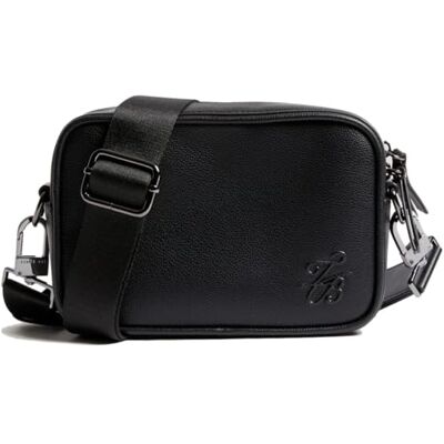 Ted Baker Script Sac à bandoulière en similicuir avec logo pour homme, noir - Publicité Ted Baker Script Sac à bandoulière en similicuir avec logo pour homme, noir - Publicité