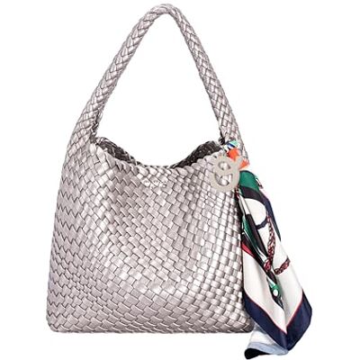 David Jones Sac femme tressé à la main, sac cabas similicuir, porté épaule ou main, sac intérieur tissu, petit moyen grand format (Bronze Gilded-Petit) - Publicité David Jones Sac femme tressé à la main, sac cabas similicuir, porté épaule ou main, sac intérieur tissu, petit moyen grand format (Bronze Gilded-Petit) - Publicité