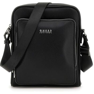 Guess sac à épaule bandoulière Milano Top Zip Xbody With Front Pocket Black noir - Publicité Guess sac à épaule bandoulière Milano Top Zip Xbody With Front Pocket Black noir - Publicité